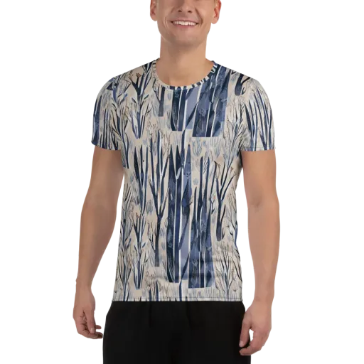 Winter Herbarium on a Men's Athletic T-Shirt