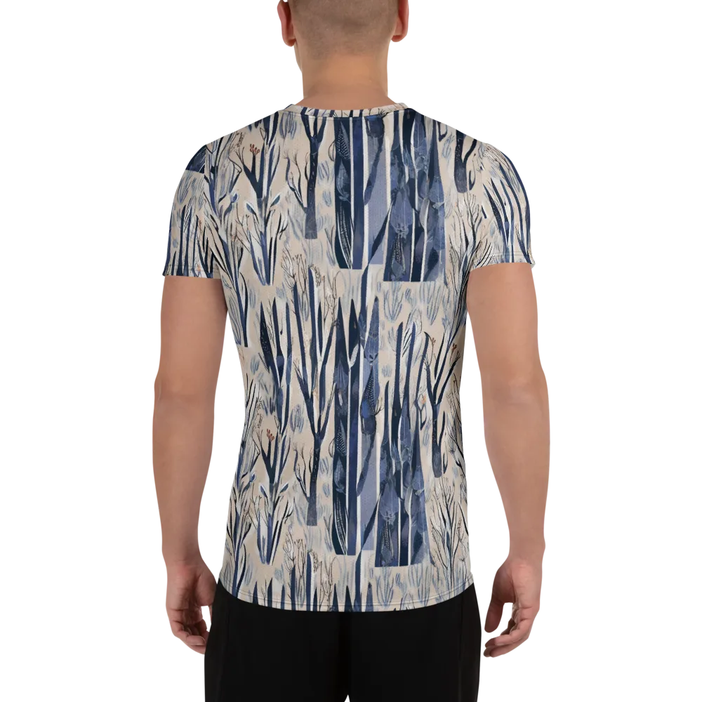 Winter Herbarium on Men's Athletic T-Shirt — Back
