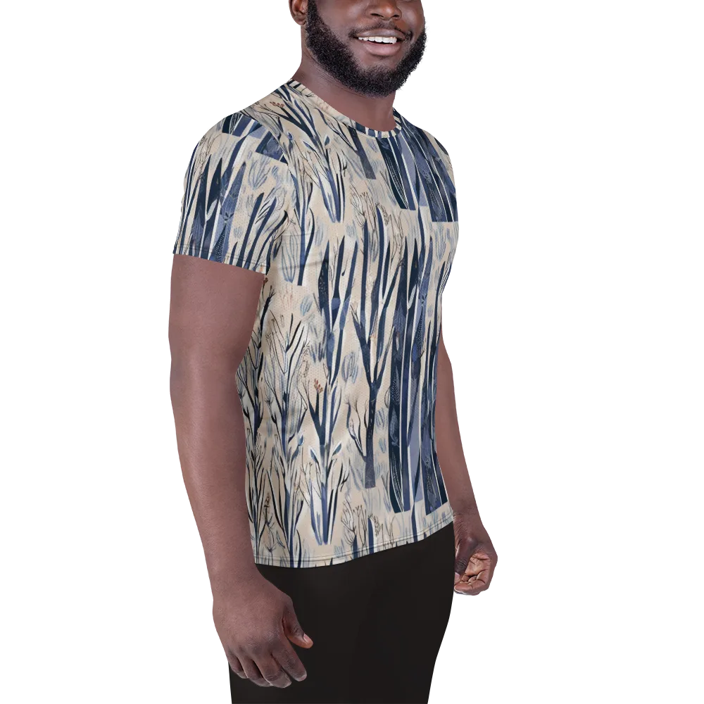 Winter Herbarium on Men's Athletic T-Shirt — Right