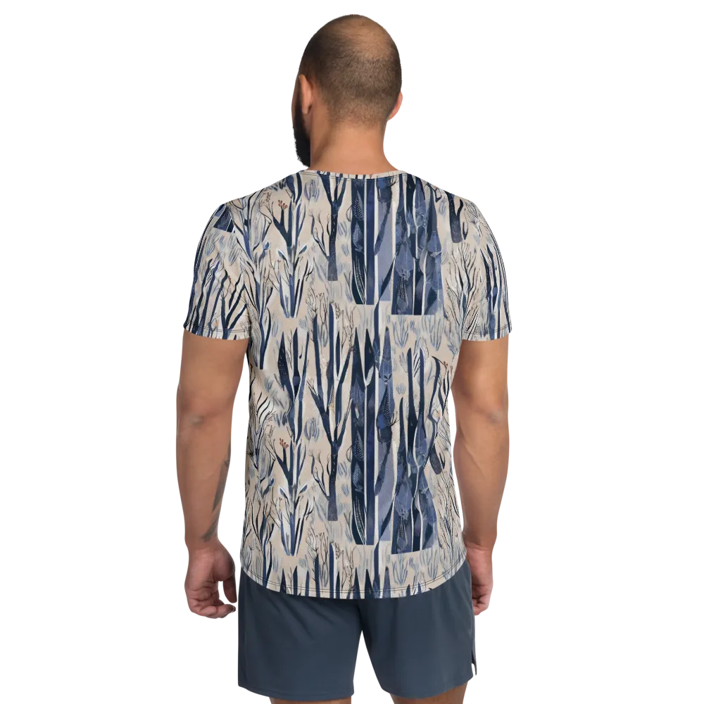Winter Herbarium on Men's Athletic T-Shirt — Back