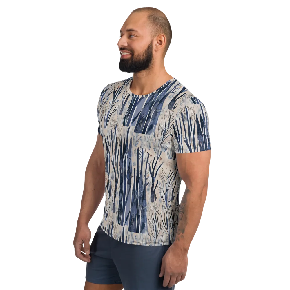 Winter Herbarium on Men's Athletic T-Shirt — Left
