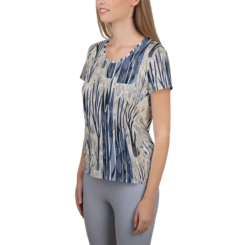 Winter Herbarium on Women's Athletic T-Shirt — Left