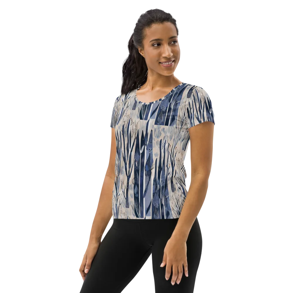 Winter Herbarium on Women's Athletic T-Shirt — Left