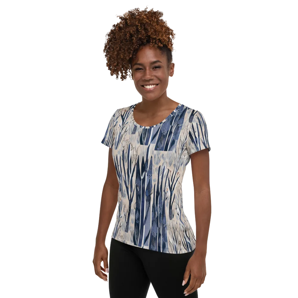 Winter Herbarium on Women's Athletic T-Shirt — Left