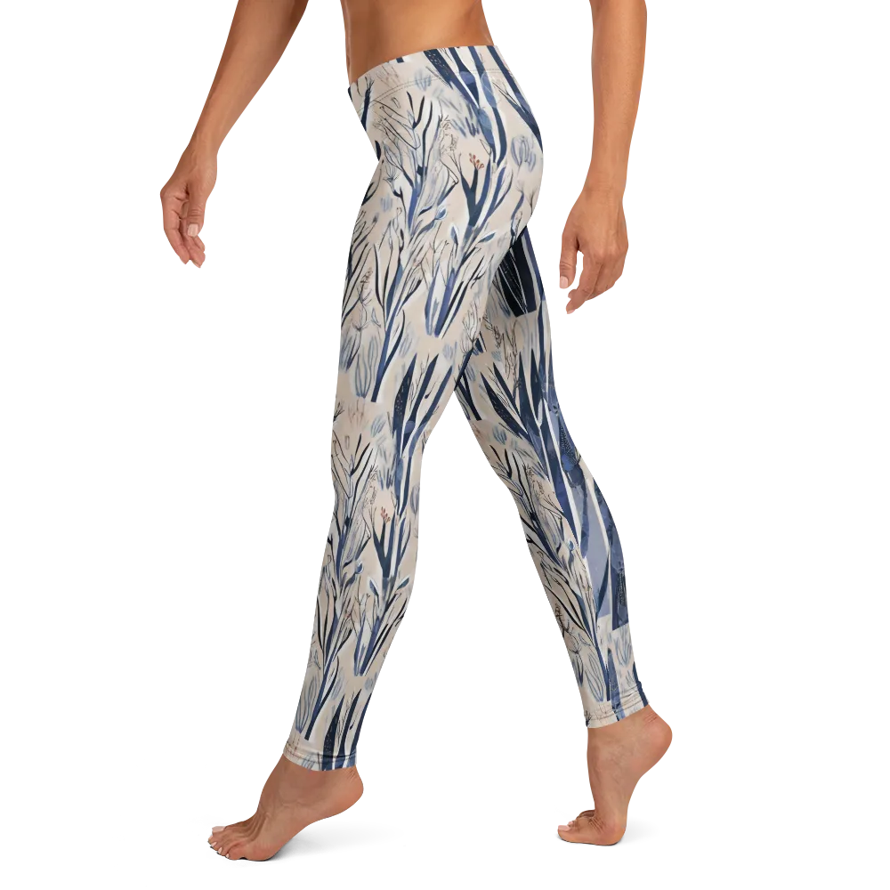 Winter Herbarium on Leggings — Left