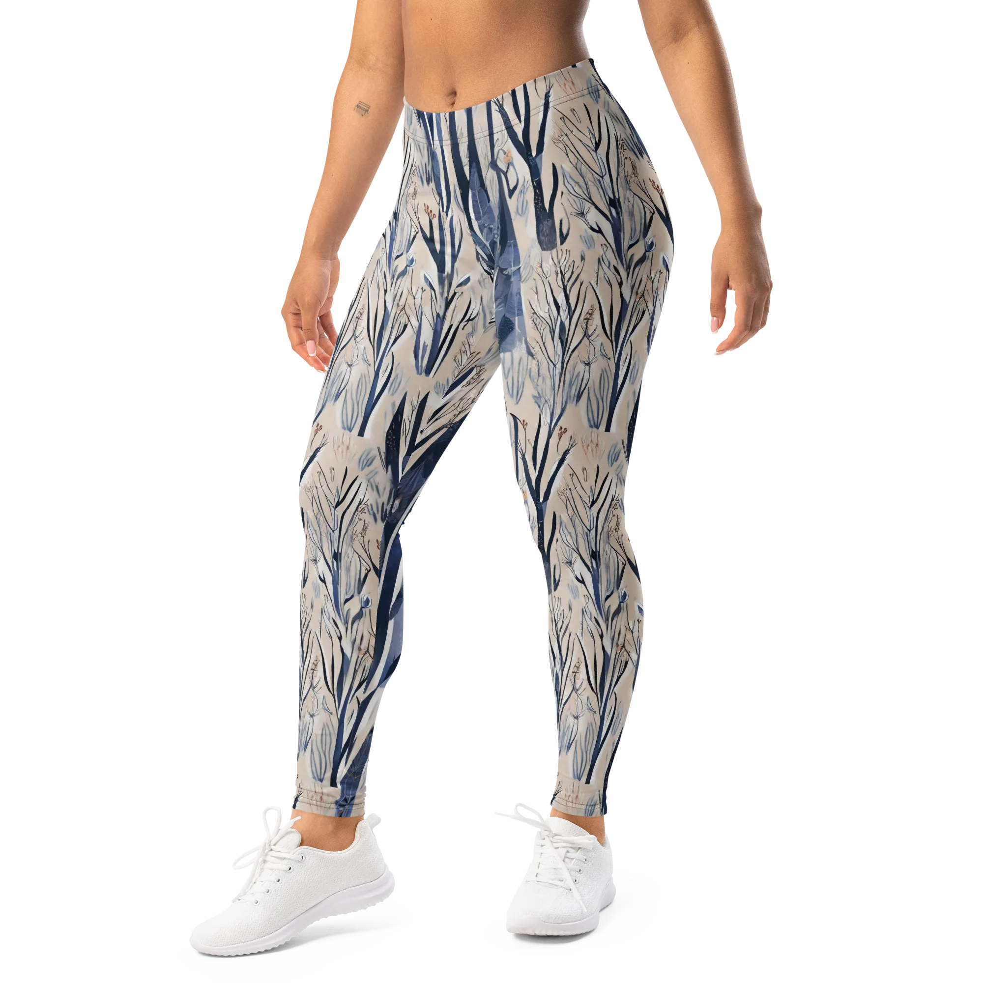 Winter Herbarium on Leggings — Left Front