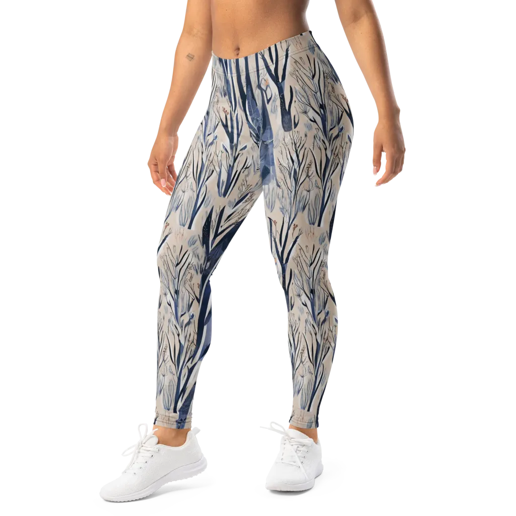 Winter Herbarium on Leggings — Left Front