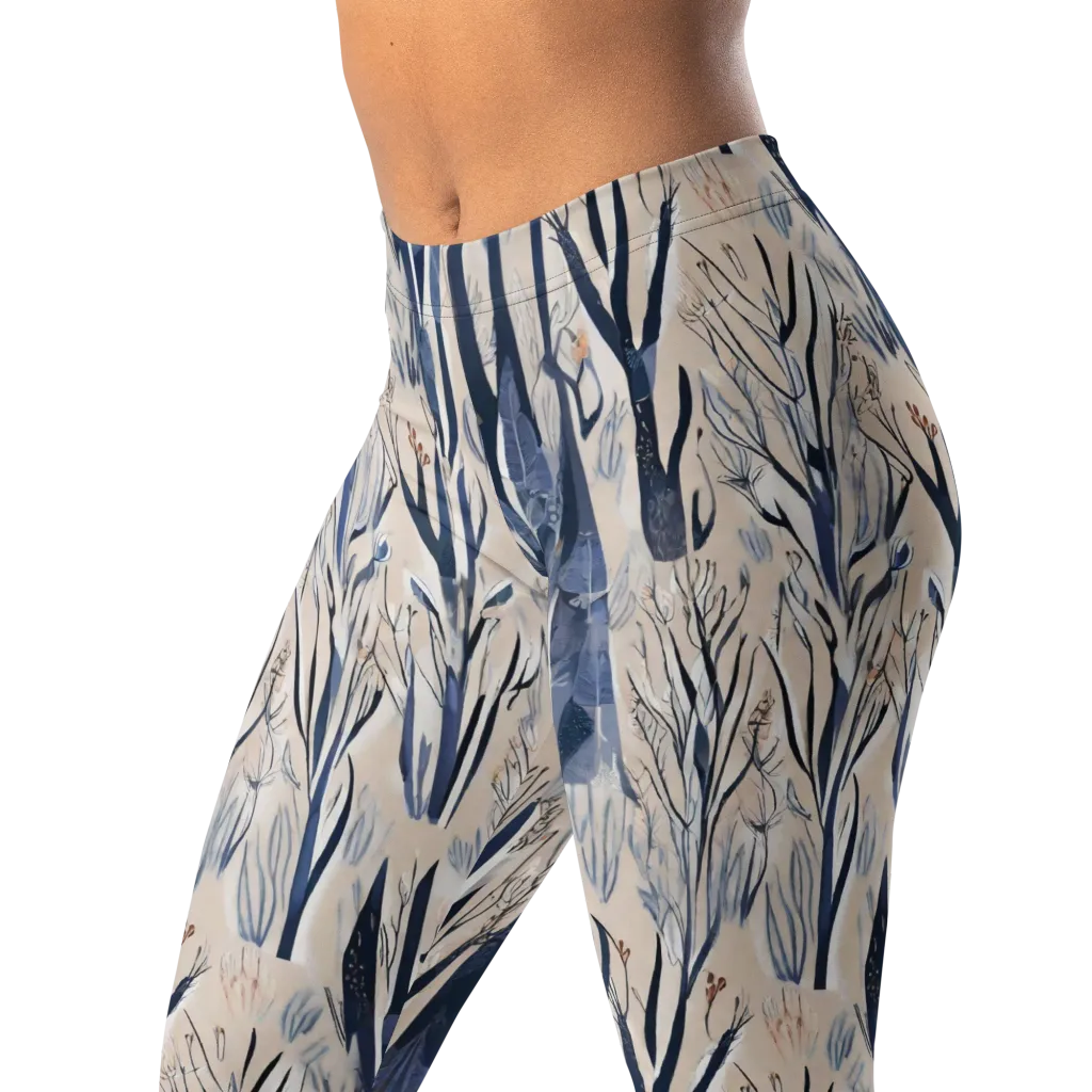 Winter Herbarium on Leggings — Left Front