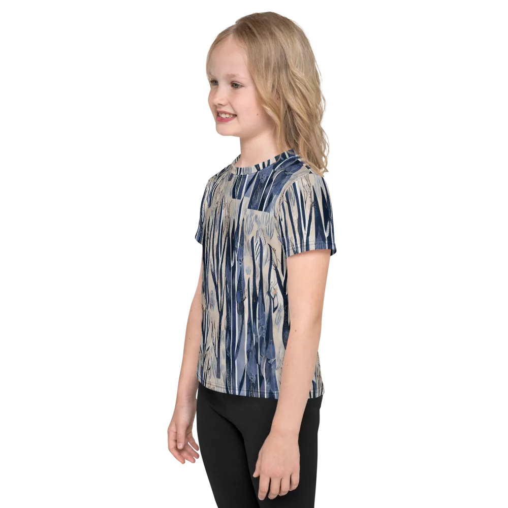 Winter Herbarium on Kids Crew Neck T-Shirt — Left