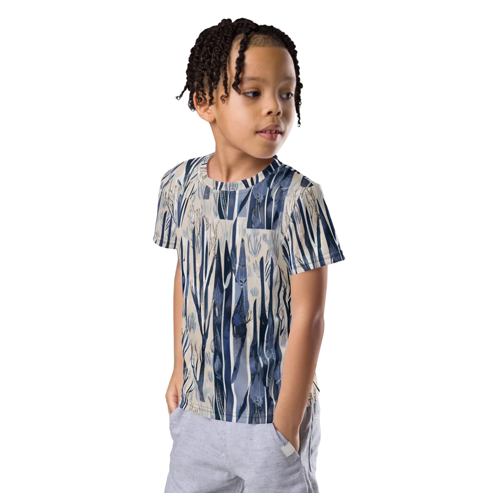Winter Herbarium on Kids Crew Neck T-Shirt — Left Front