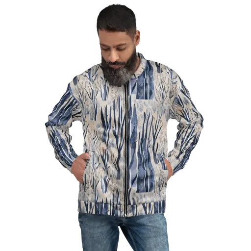 Winter Herbarium on a Bomber Jacket