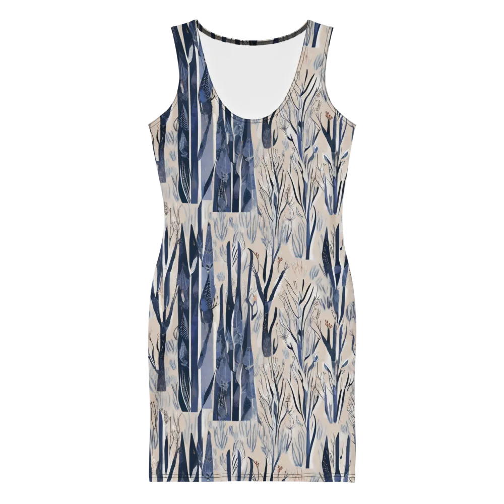Winter Herbarium on Bodycon Dress — Front