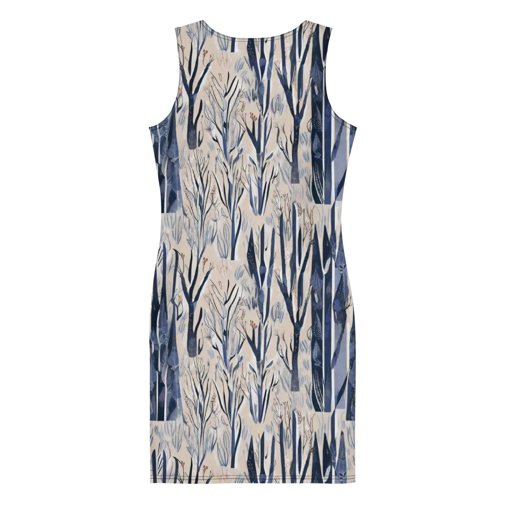 Winter Herbarium on Bodycon Dress — Back
