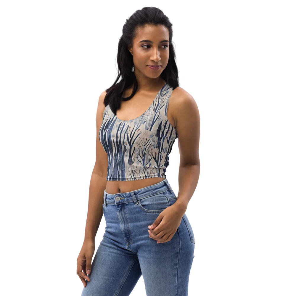 Winter Herbarium on Crop Top — Left Front