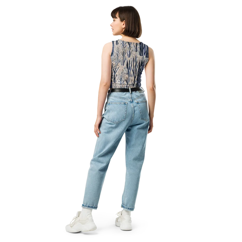 Winter Herbarium on Crop Top — Back