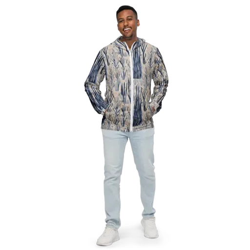 Winter Herbarium on a Men's Windbreaker