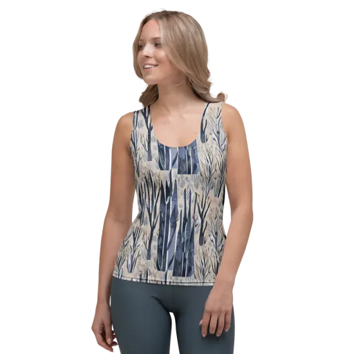 Winter Herbarium on a Women's Tank Top