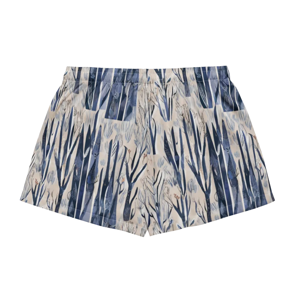 Winter Herbarium on Women's Pajama Shorts — Back