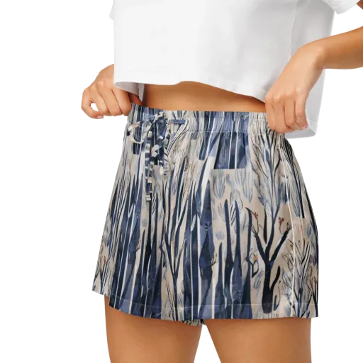 Winter Herbarium on a Women's Pajama Shorts