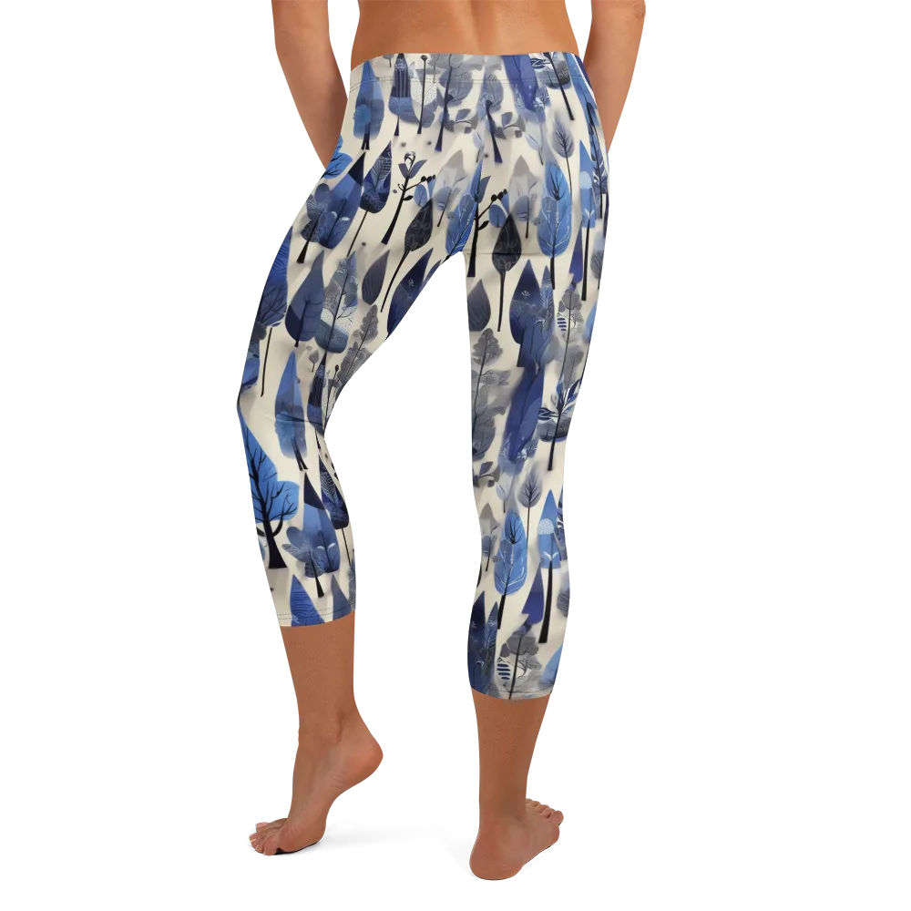 Azure Canopy on Capri Leggings — Back