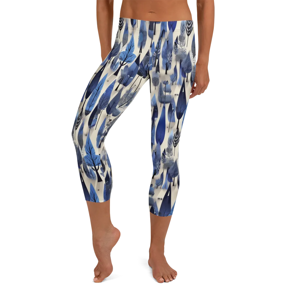 Azure Canopy on Capri Leggings — Front