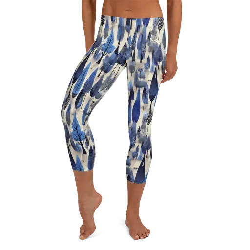 Azure Canopy on a Capri Leggings