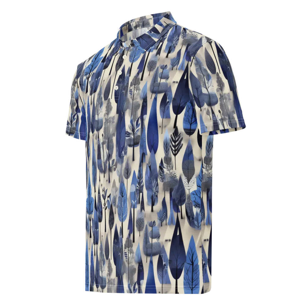 Azure Canopy on Men's Slim Fit Polo Shirt — Left Front