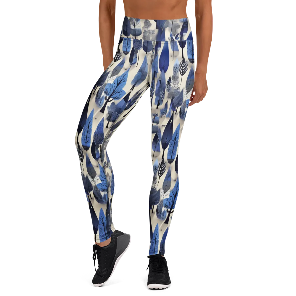 Azure Canopy on Yoga Leggings — Front