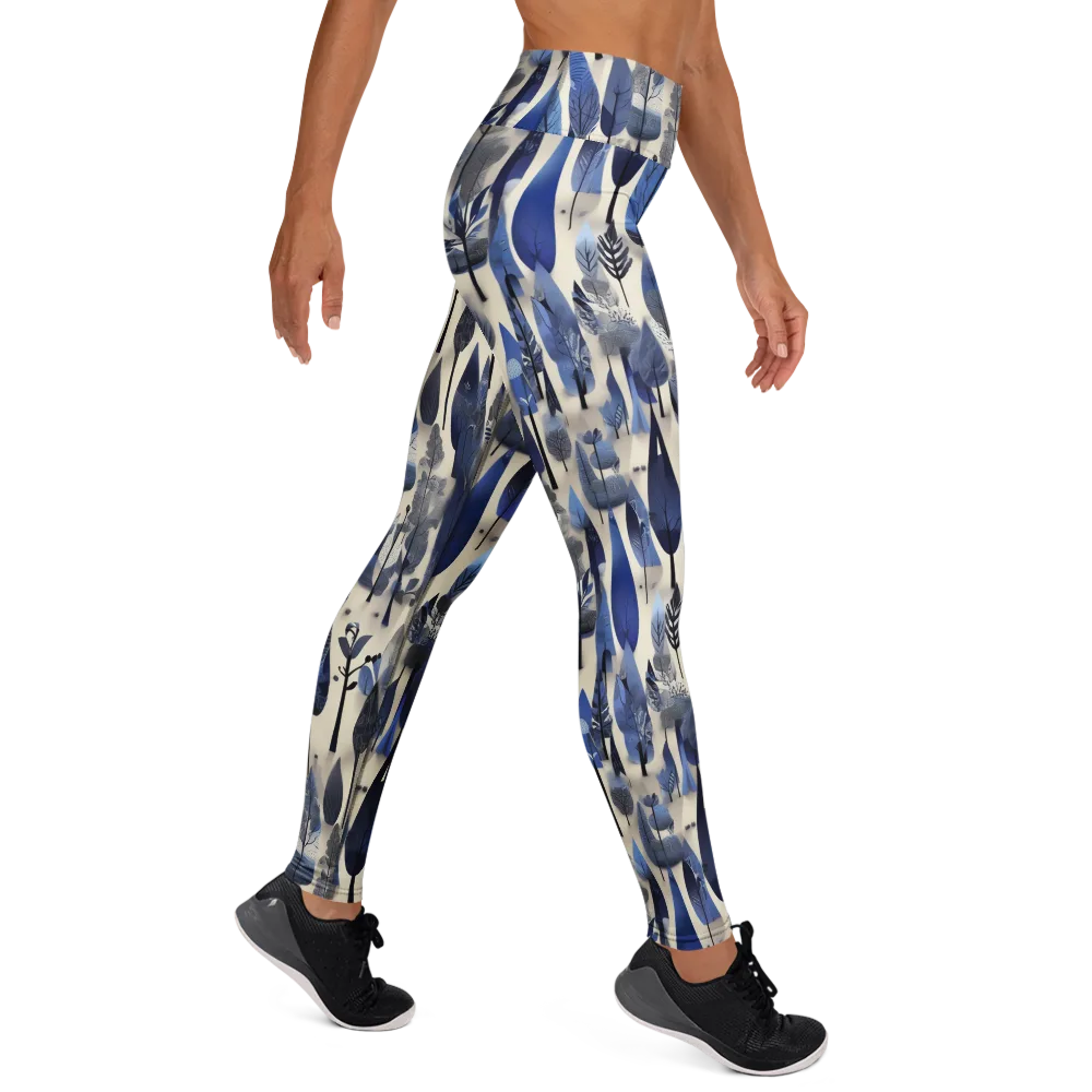 Azure Canopy on Yoga Leggings — Right