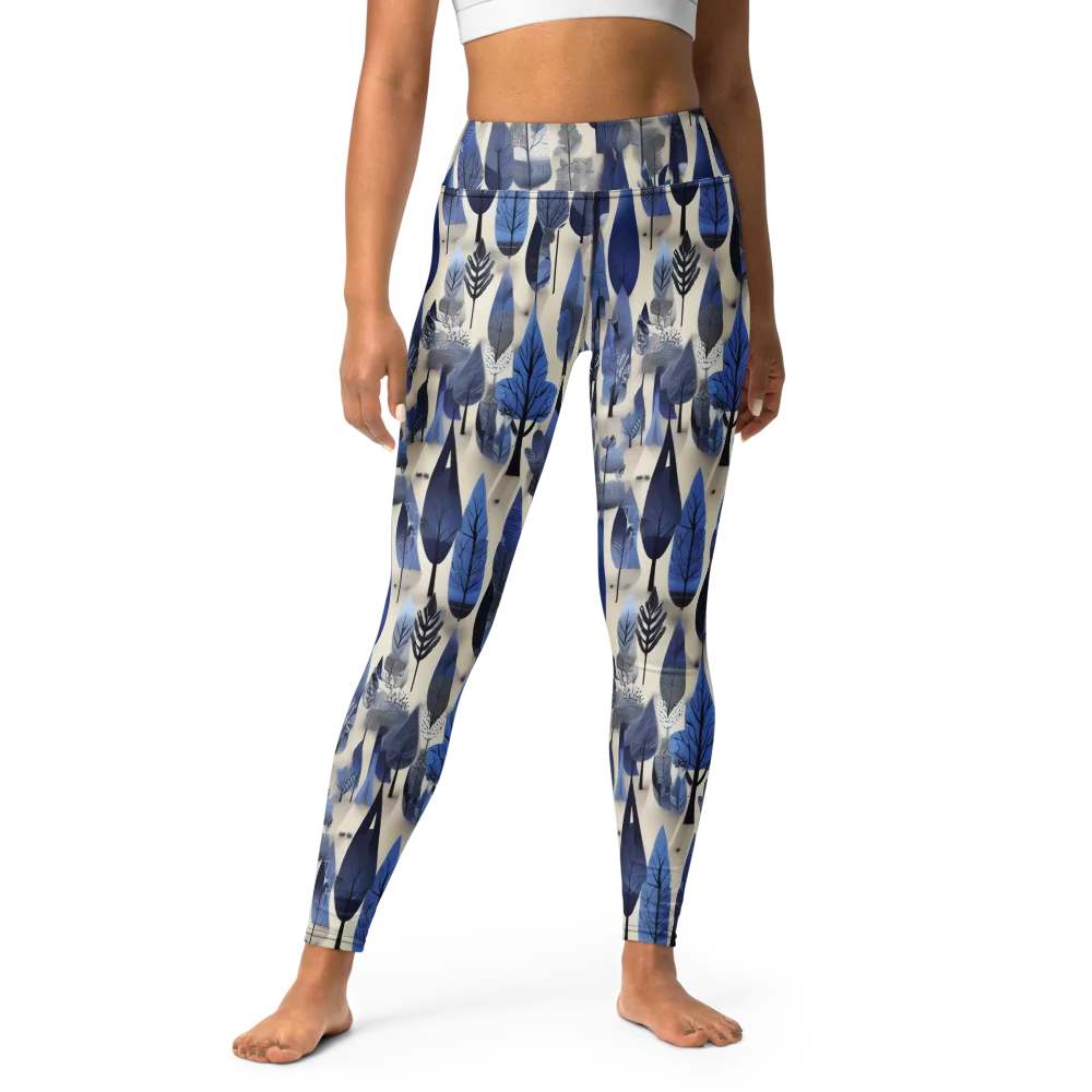 Azure Canopy on Yoga Leggings — Front