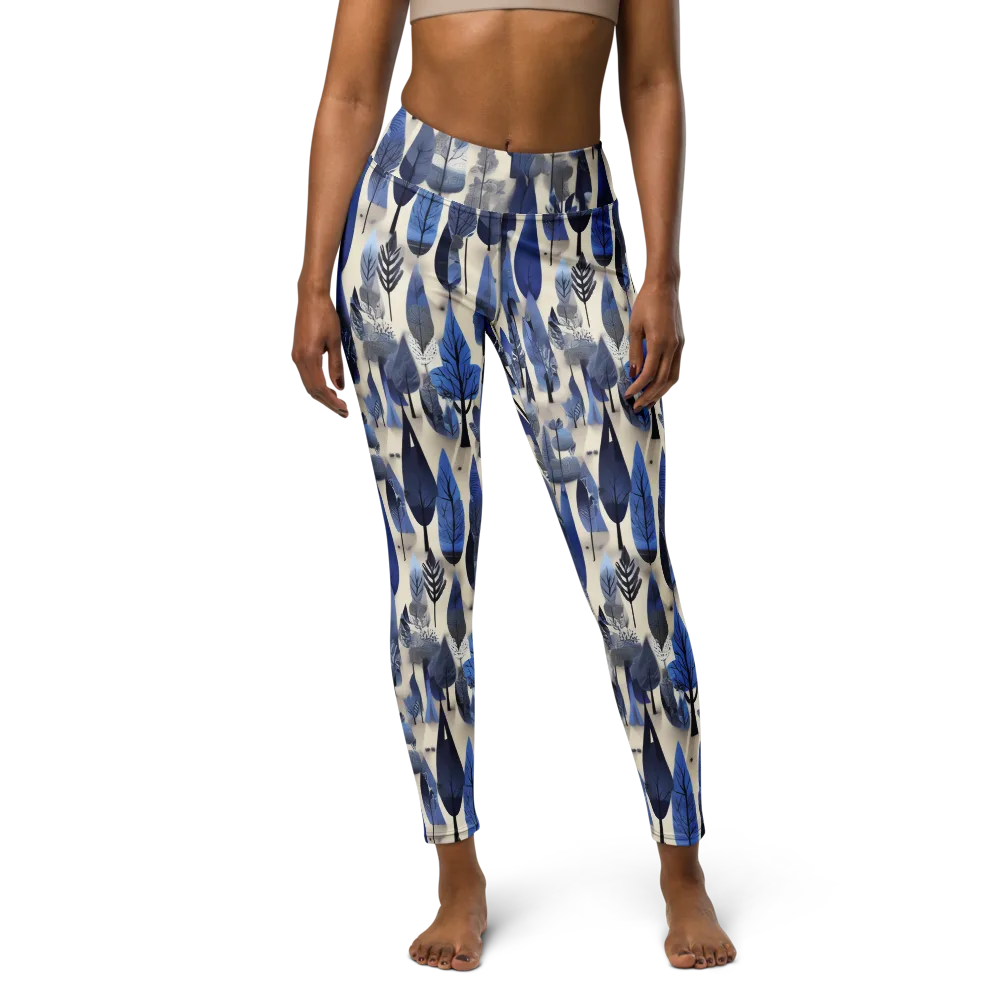 Azure Canopy on Yoga Leggings — Front