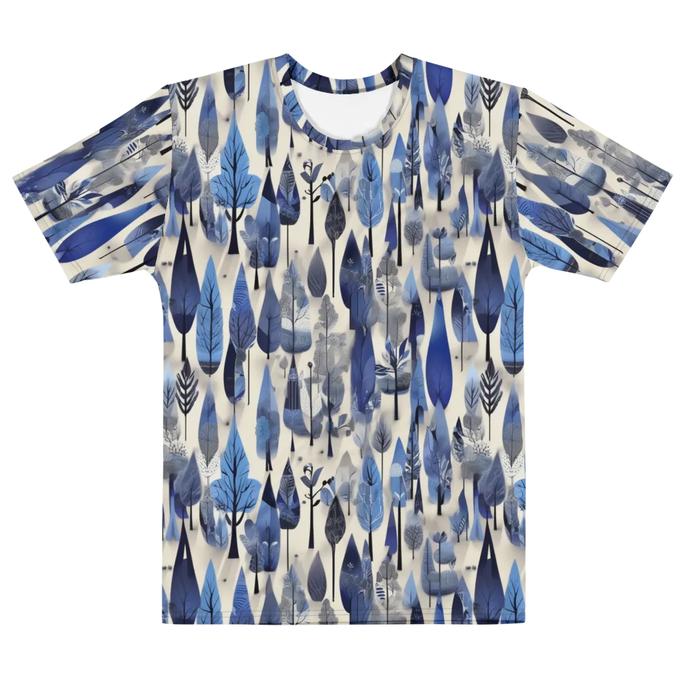 Azure Canopy on Men's Cotton Crew Neck T-Shirt — Front