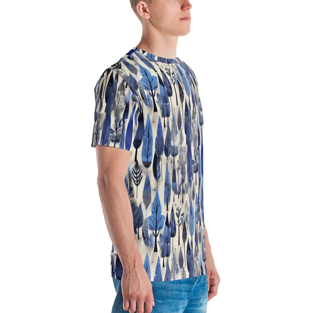 Azure Canopy on Men's Crew Neck T-Shirt — Right