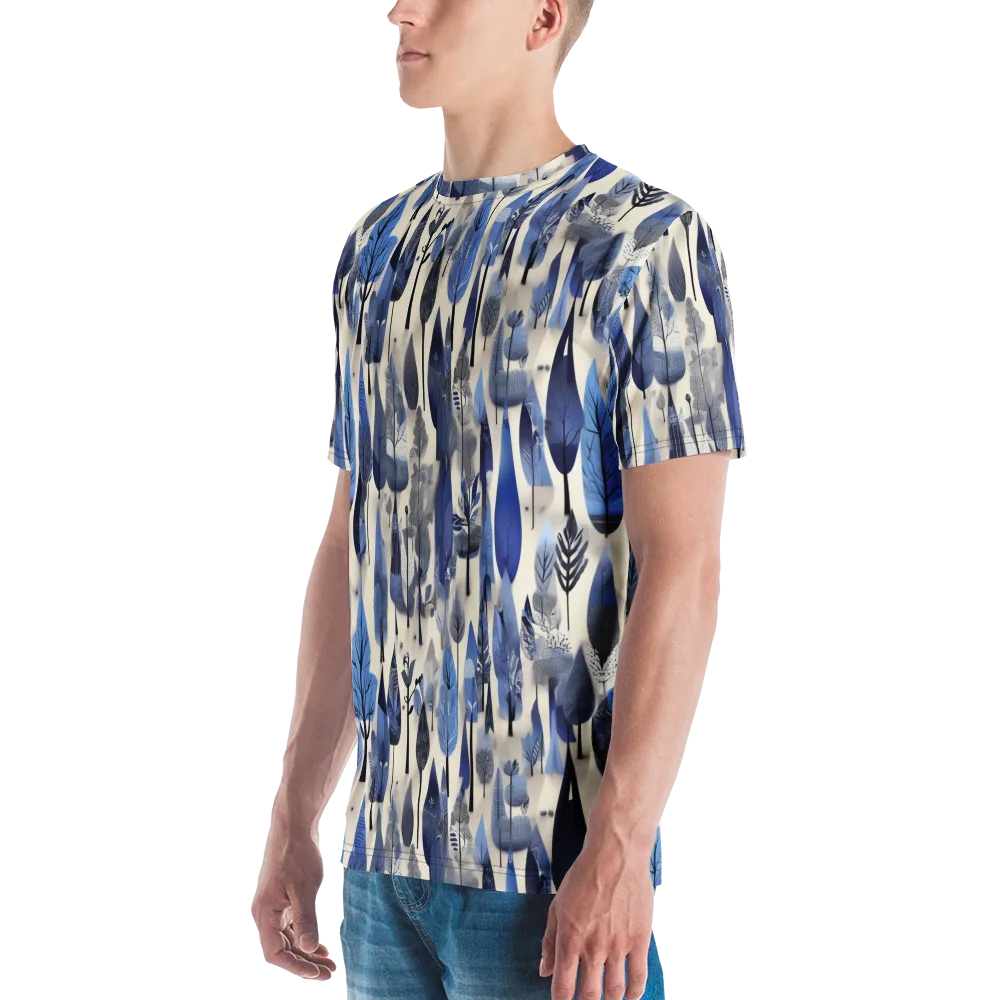 Azure Canopy on Men's Crew Neck T-Shirt — Left