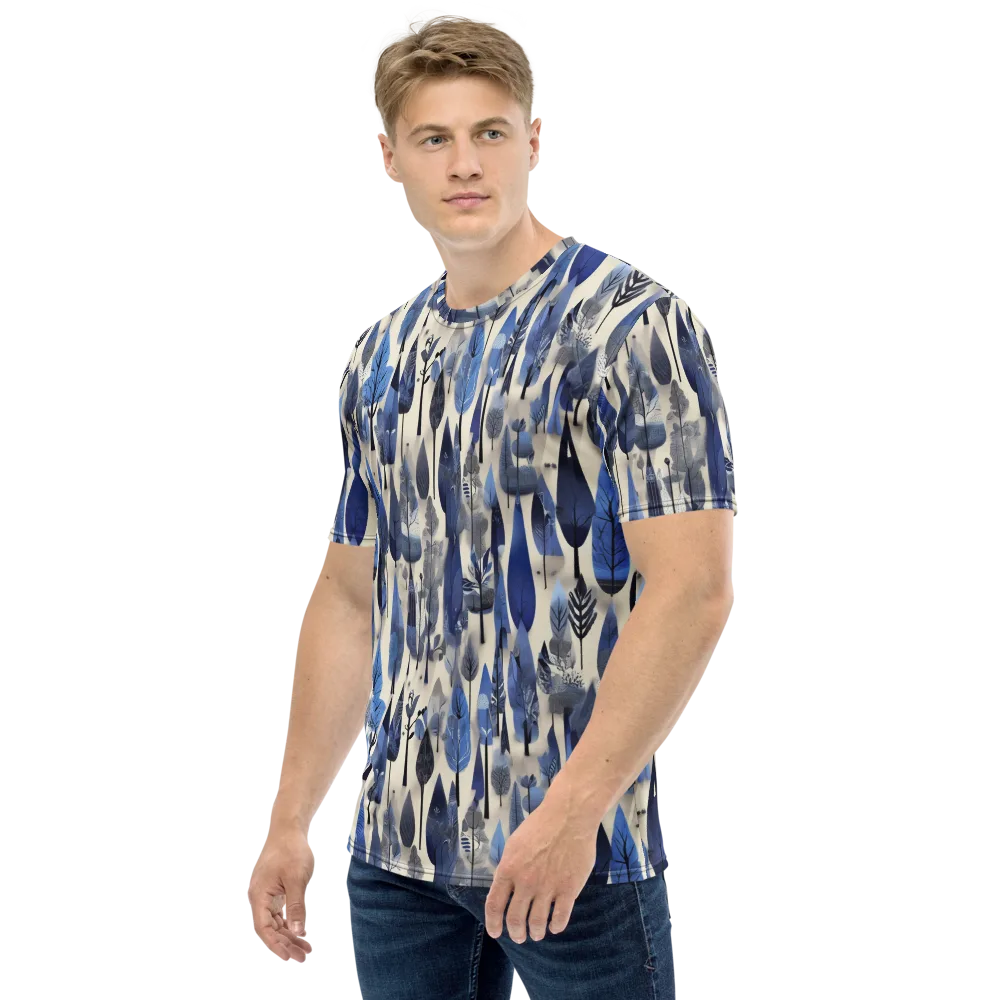 Azure Canopy on Men's Crew Neck T-Shirt — Left