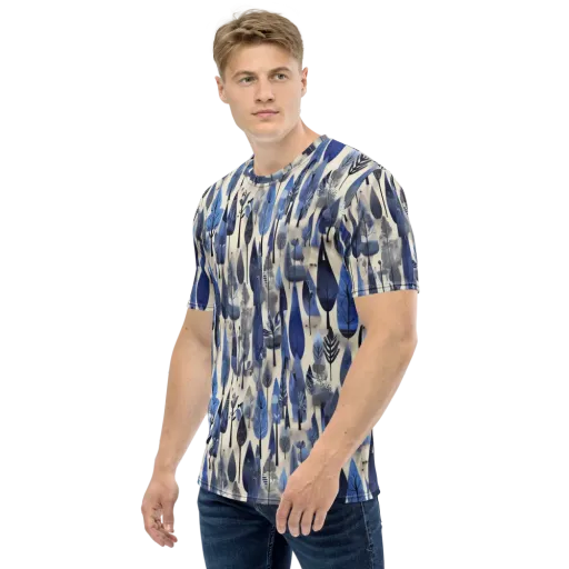 Azure Canopy on a Men's Crew Neck T-Shirt