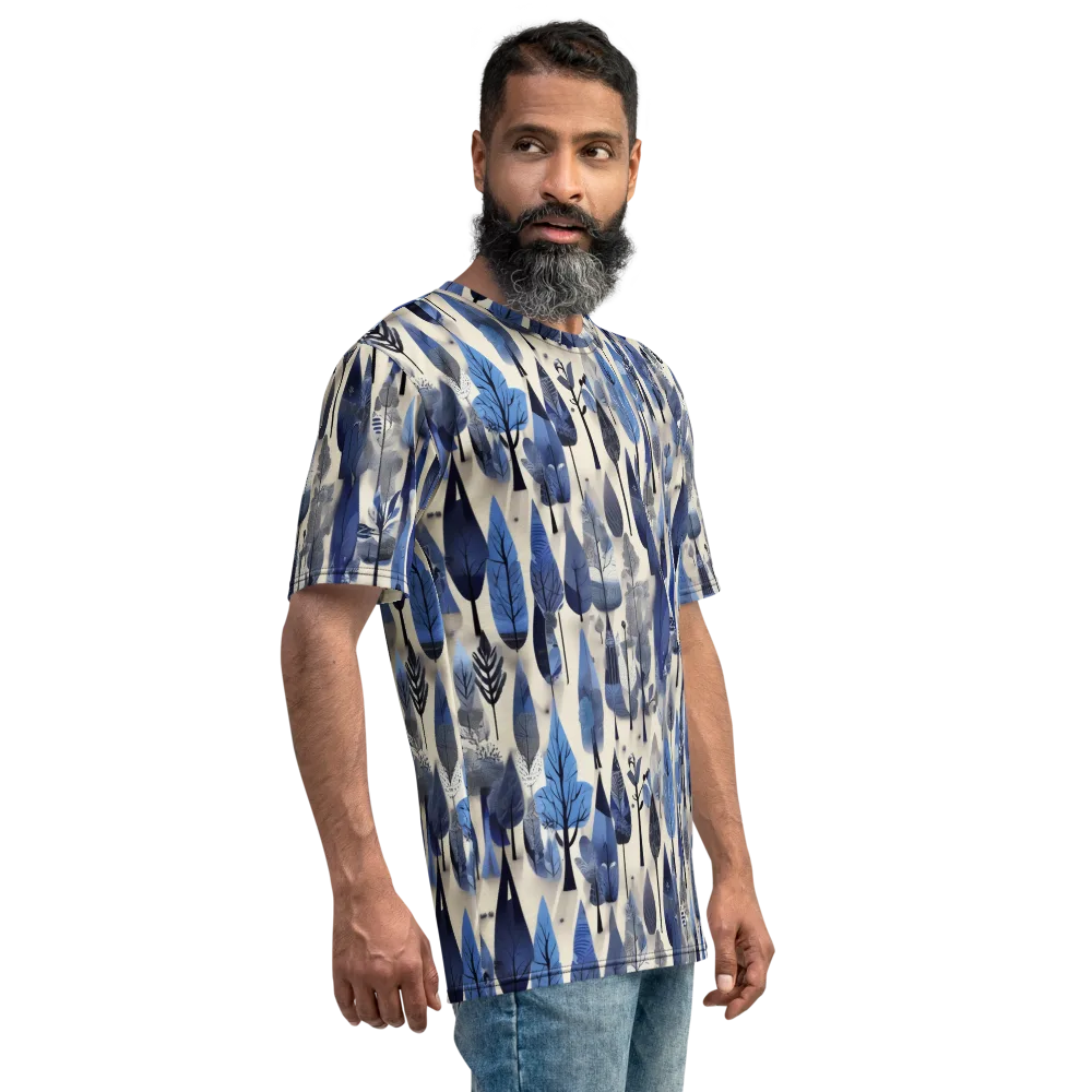 Azure Canopy on Men's Crew Neck T-Shirt — Right