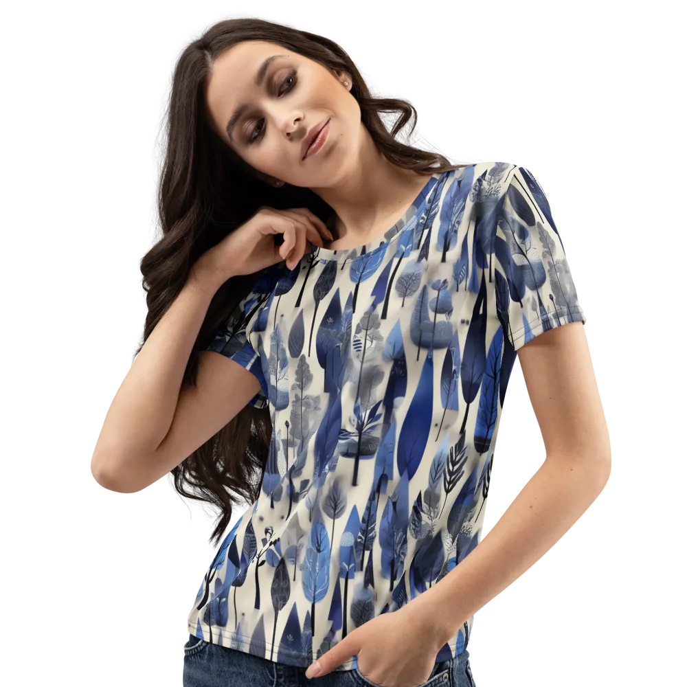 Azure Canopy on Women's Crew Neck T-Shirt — Left Front