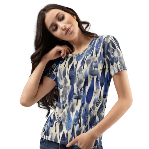 Azure Canopy on a Women's Crew Neck T-Shirt