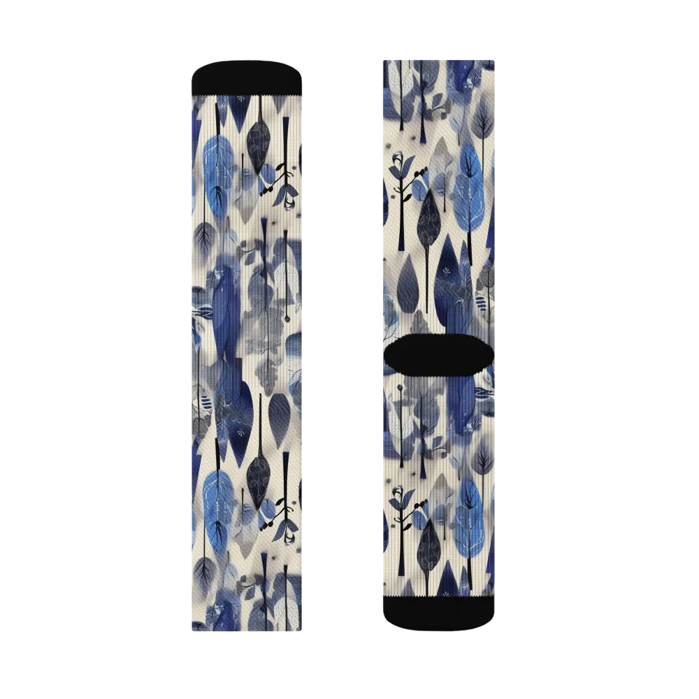 Azure Canopy on Socks — Left Sock