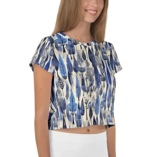 Azure Canopy on a Crop Tee
