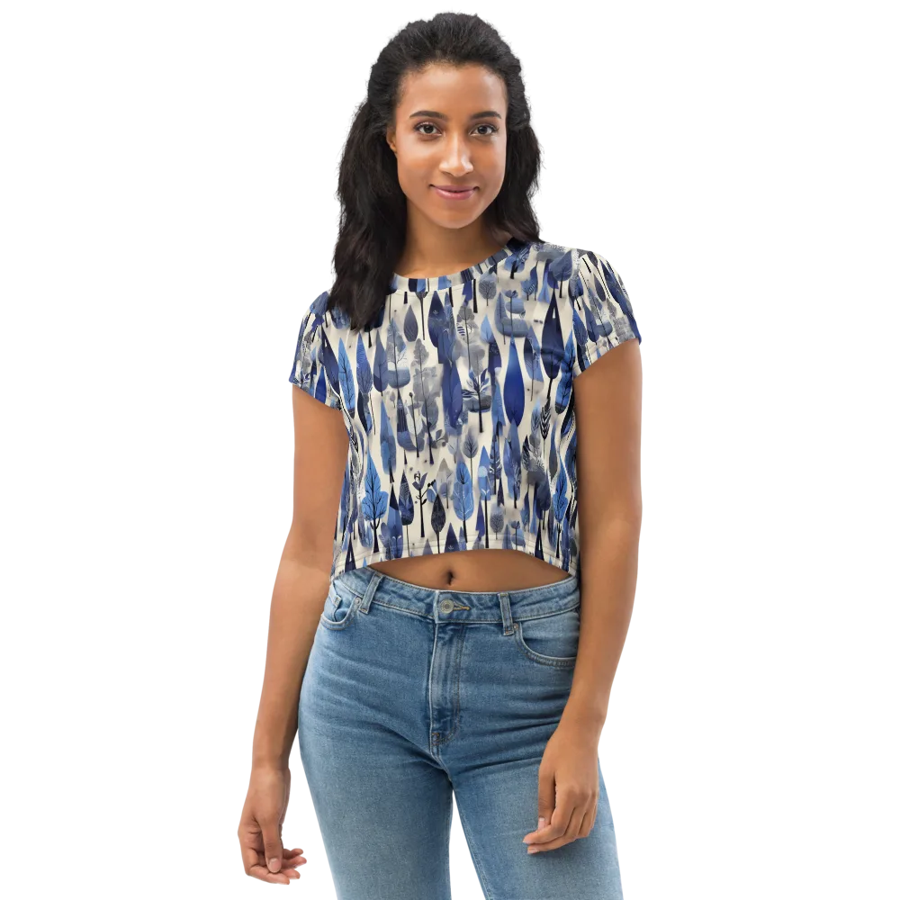 Azure Canopy on Crop Tee — Front