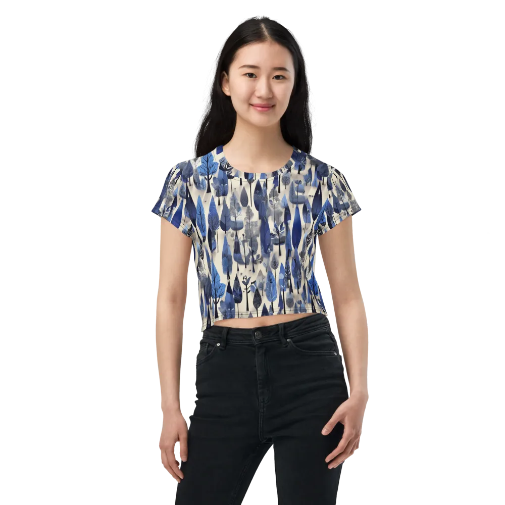 Azure Canopy on Crop Tee — Front