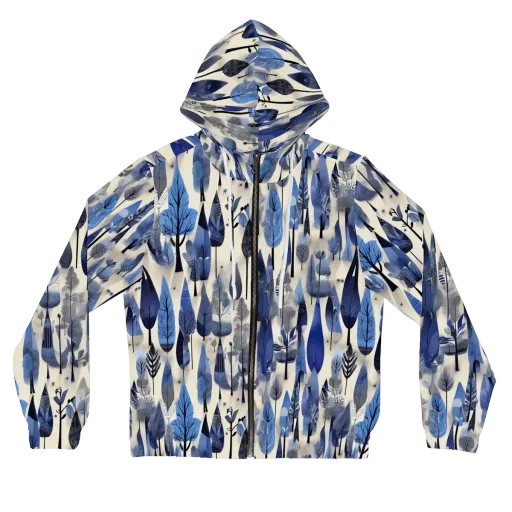 Azure Canopy on a Women's Full-Zip Hoodie
