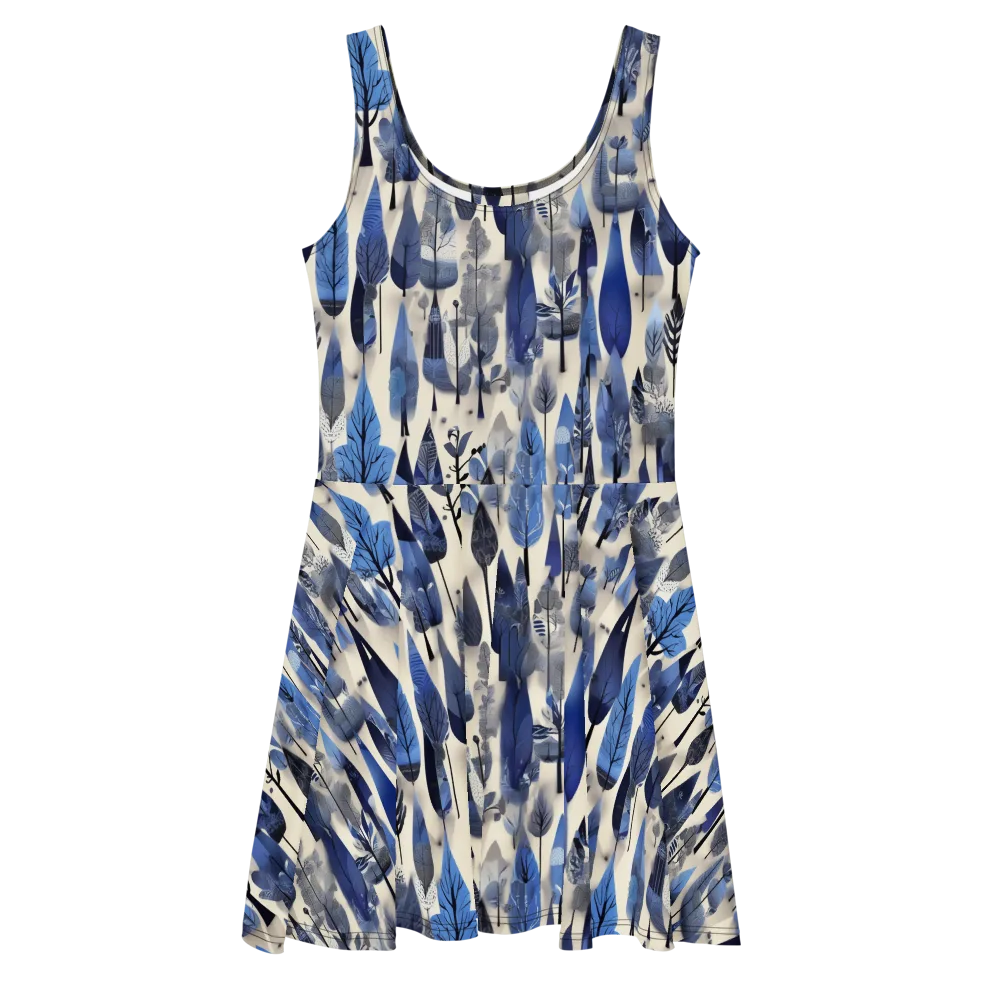 Azure Canopy on Skater Dress — Front