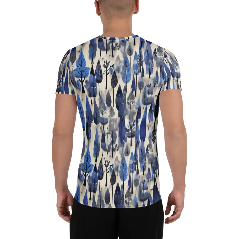Azure Canopy on Men's Athletic T-Shirt — Back