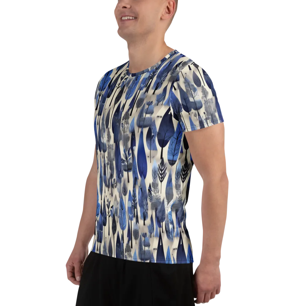 Azure Canopy on Men's Athletic T-Shirt — Left