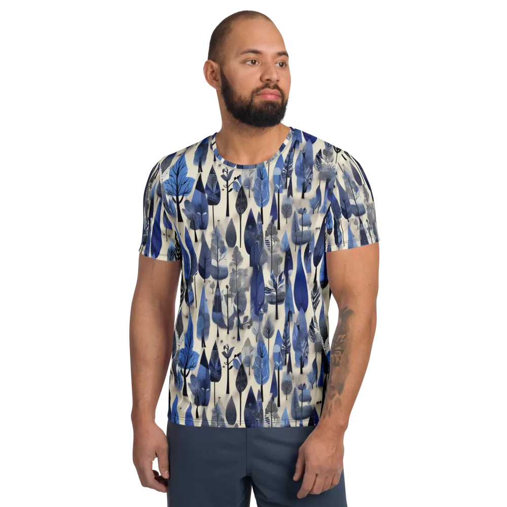 Azure Canopy on Men's Athletic T-Shirt — Front