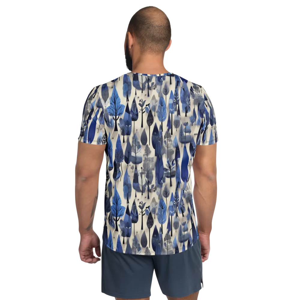 Azure Canopy on Men's Athletic T-Shirt — Back