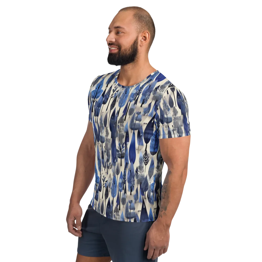 Azure Canopy on Men's Athletic T-Shirt — Left